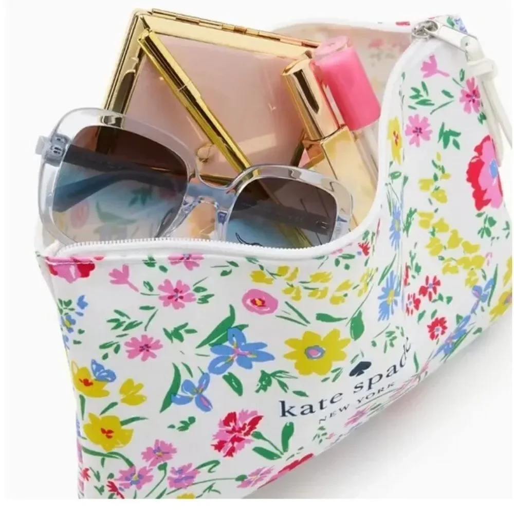 KATE SPADE NWOT NEW ENGLAND CANVAS MAKEUP BAG